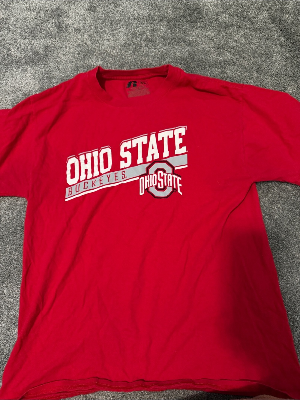 Russell Athletic Ohio State Red Graphic Short Sleeve Tee